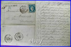 N° 37 sur lettre par ballon monté Càd 28 Oct 70 Le Cl Charras Certi Roumet Lot 7