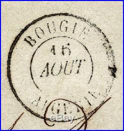 N°3 sur lettre ceres 20 c très rare utilisation en Algrérie cad Bougie 16 08