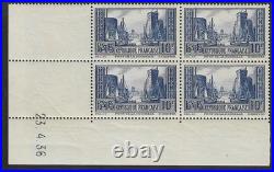 N°YT 261 Port de La Rochelle bloc de 4 exemplaires coin daté neuf SUP
