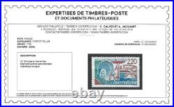 N°Yvert 2556a Thermalisme rouge neuf SUP signé Calves avec certificat