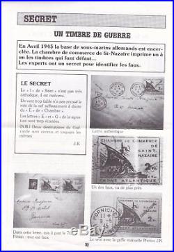Poche de Saint-Nazaire, les 50c et 2frs sur lettres du 02/05/45, 3 scans