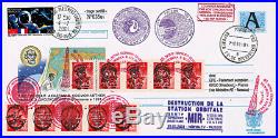 Postal Stationary RUSSIA-FRANCE MIR Space Station Deorbiting and Crashing 2001