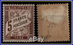 RARE TAXE DUVAL 5 francs marron, Neuf = Cote 800 / Lot classique France 27