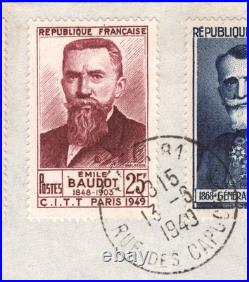 RR+ N°846A E. Baudot Non Émis (Date naissance erronée) sur Env. Cert. Regnaud