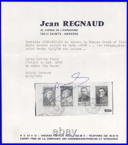 RR+ N°846A E. Baudot Non Émis (Date naissance erronée) sur Env. Cert. Regnaud