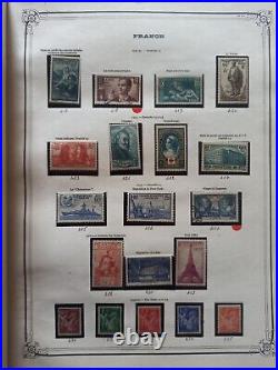 Rare Album de 71 pages regroupant des centaines de timbres 1849-1948