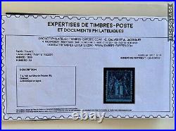 Sage Yvert 84,1c Bleu Prusse Signés Gobel Calves CERTIFICAT COTE 6000