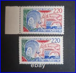 TImbres variétés france LE THERMALISME N°2556a. Couleur rouge 2.20 faciale