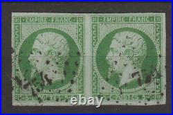 TRES RARE en PAIRE n°12b VERT FONCE TBE/Luxe signé Scheller cote 600