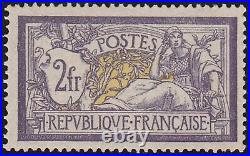 Timbre FRANCE 1900 Merson n° 122 Neuf -Sig C. Calves C 4000 Verso/Descr