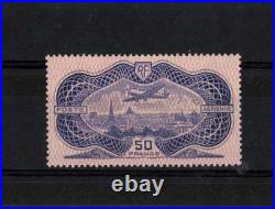 Timbre France 1936 P. A N° Y&T 15 Avion survolant Paris Burelé signé
