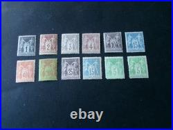 Timbre France Classique Lot de 12 Sages Neuf cote mini 1200