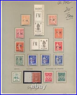 Timbre France Lot FM et Guerre ref DFR 17