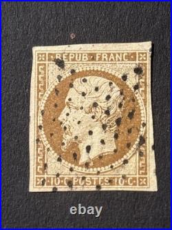Timbre France, Napoléon no 9d, bistre brun foncé, obl. Étoile