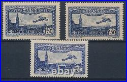 Timbre France PA 6 + 6a +6b avec charnière ref KLM 1956/1