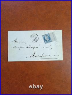Timbre France Yt 14 Ligne D'encadrement Sur Lettre Ref609