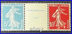 Timbre N°242A Exposition Phil. De Strasbourg, Neuf, signé Scheller, TTB 1927