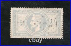 Timbre Napoleon III Laure. N° 33. Signature. Oblitere