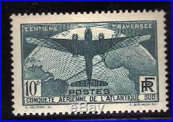 Timbre Poste Ancien 10 Fconquete Aerienne Atlantique