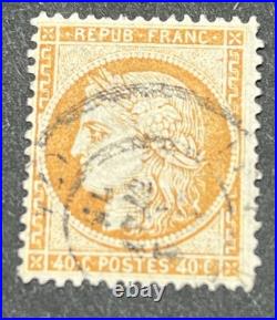 Timbre classique 38 40c orange Cérès Siège de Paris, pub Langer