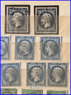 Timbres France, Cérès, Napoléon Bel Ensemble, nuances, types, multiples, obl