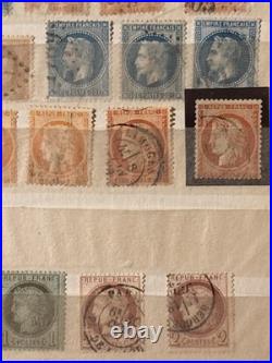 Timbres France, Cérès, Napoléon Bel Ensemble, nuances, types, multiples, obl