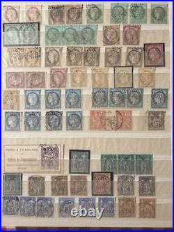 Timbres France, Cérès, Napoléon Bel Ensemble, nuances, types, multiples, obl