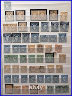 Timbres France Cérès Napoléon, Collection Types, Multiples, typo, C. Rouge, etc