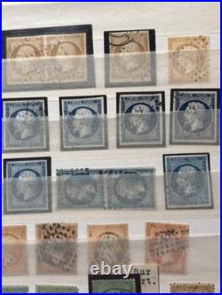 Timbres France Cérès Napoléon, Collection Types, Multiples, typo, C. Rouge, etc