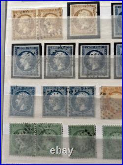 Timbres France Cérès Napoléon, Collection Types, Multiples, typo, C. Rouge, etc