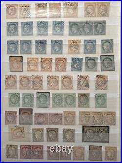 Timbres France Cérès Napoléon, Collection Types, Multiples, typo, C. Rouge, etc