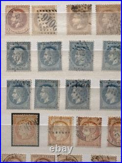 Timbres France Cérès Napoléon, Collection Types, Multiples, typo, C. Rouge, etc