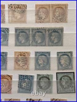 Timbres France Cérès Napoléon, Collection Types, Multiples, typo, C. Rouge, etc