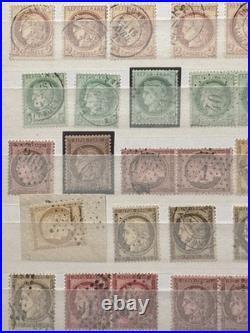 Timbres France Cérès Napoléon, Collection Types, Multiples, typo, C. Rouge, etc