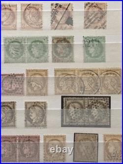 Timbres France Cérès Napoléon, Collection Types, Multiples, typo, C. Rouge, etc