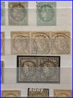 Timbres France Cérès Napoléon, Collection Types, Multiples, typo, C. Rouge, etc