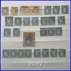 Timbres France Cérès Napoléon, Collection Types, Multiples, typo, C. Rouge, etc