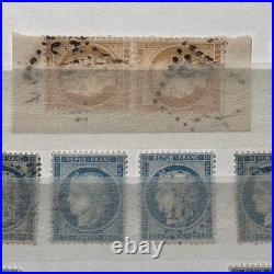 Timbres France Cérès Napoléon, Collection Types, Multiples, typo, C. Rouge, etc