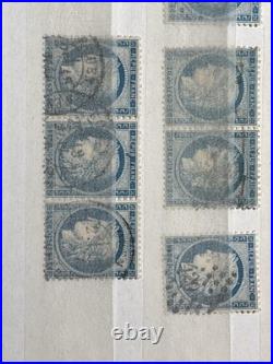 Timbres France Cérès Napoléon, Collection Types, Multiples, typo, C. Rouge, etc