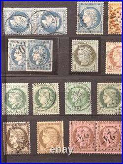 Timbres France Cérès, Napoléon, Sage, Multiples, nuances, obl, millésimes