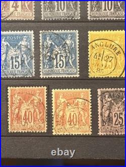 Timbres France Cérès, Napoléon, Sage, Multiples, nuances, obl, millésimes