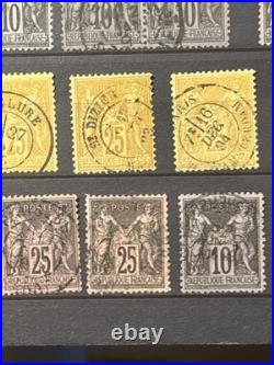 Timbres France Cérès, Napoléon, Sage, Multiples, nuances, obl, millésimes