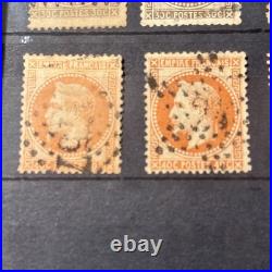 Timbres France Empire Lauré, multiples et nuances, cote totale env. 700