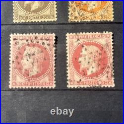 Timbres France Empire Lauré, multiples et nuances, cote totale env. 700