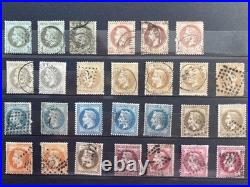Timbres France, Napoléon Lauré, nos 25/32, obl, belle cote totale
