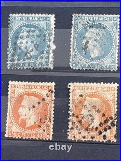 Timbres France, Napoléon Lauré, nos 25/32, obl, belle cote totale