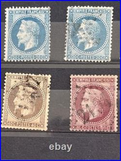 Timbres France, Napoléon Lauré, nos 25/32, obl, belle cote totale