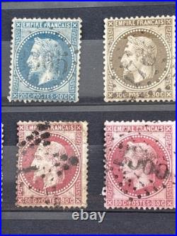 Timbres France, Napoléon Lauré, nos 25/32, obl, belle cote totale
