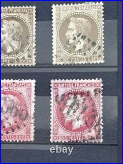 Timbres France, Napoléon Lauré, nos 25/32, obl, belle cote totale