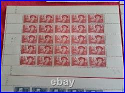Timbres France Neufs FEUILLES N° 380 A 385 DE 25 TIMBRES LUXE COTE 2300
